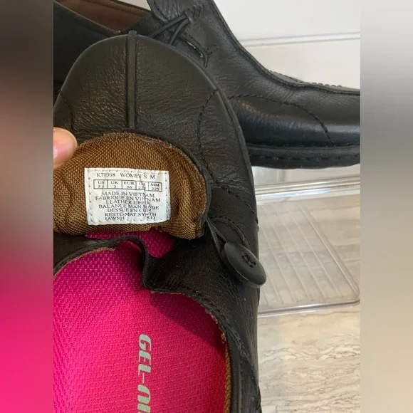 Rockport Split Toe Stitched Black Leather Loafers with Gel Nimbus Soles Size 5.5 - Picture 2 of 4